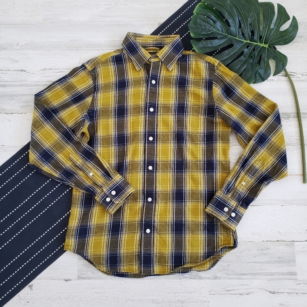 Banana Republic Soft Wash Button Front Long Sleeve Plaid Flannel Size Small